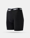 Obey Established Work 2 Pack Boxer Shorts - Black