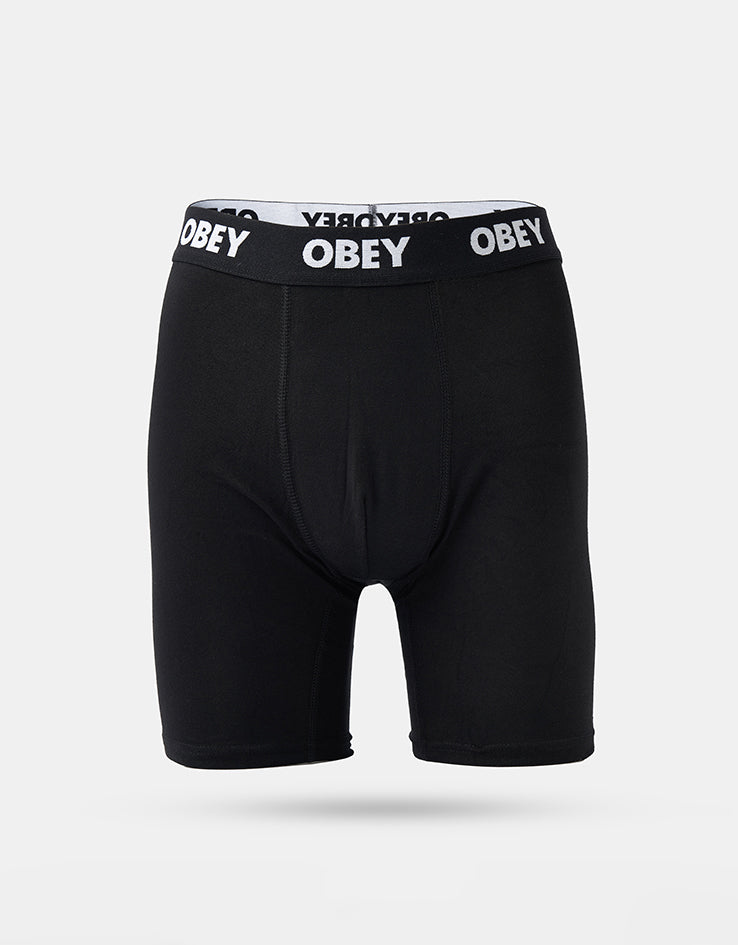 Obey Established Work 2 Pack Boxer Shorts - Black