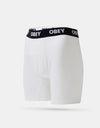 Obey Established Work 2 Pack Boxer Shorts - White