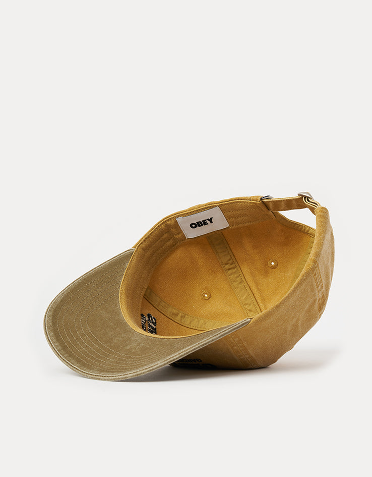 Obey Pigment Obey Farms 6 Panel Strapback Cap - Pigment Mustard Multi