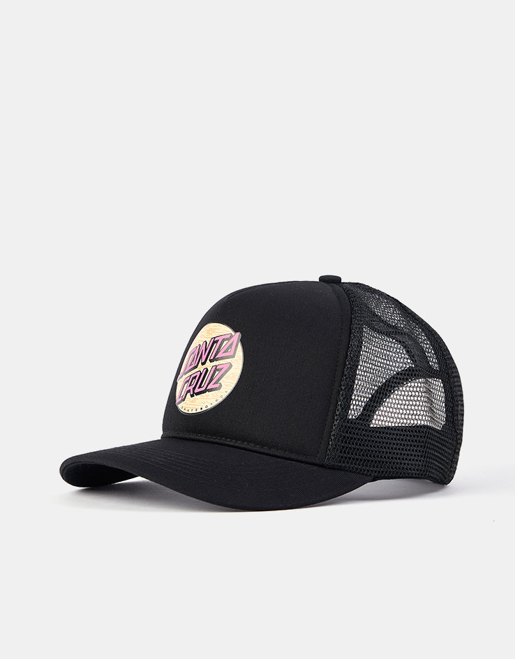 Santa Cruz Wagon Dot Mesh Snapback Cap - Black