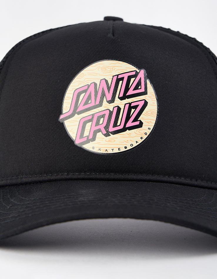Santa Cruz Wagon Dot Mesh Snapback Cap - Black