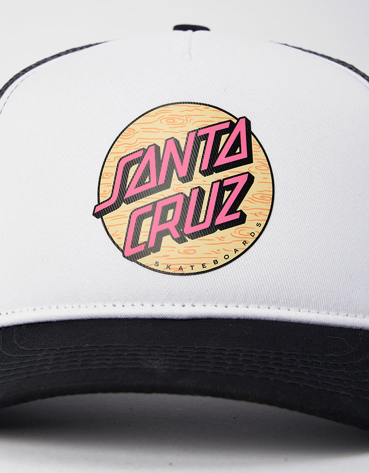 Santa Cruz Wagon Dot Mesh Snapback Cap - White/Grey