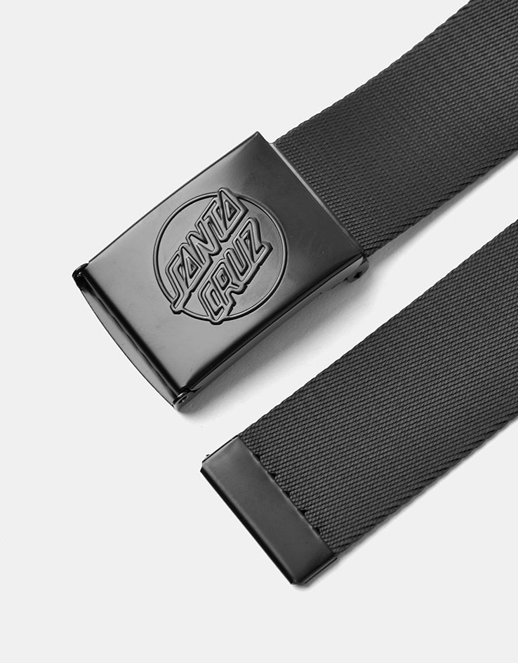 Santa Cruz Opus Dot Embossed Web Belt - Black