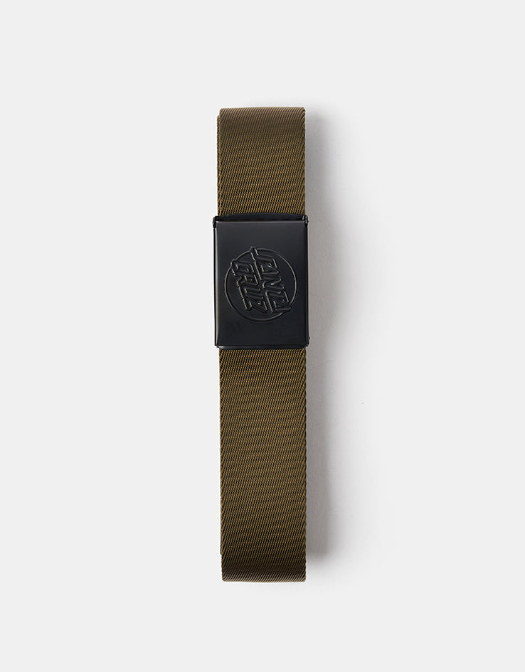 Santa Cruz Opus Dot Embossed Web Belt - Uniform Green