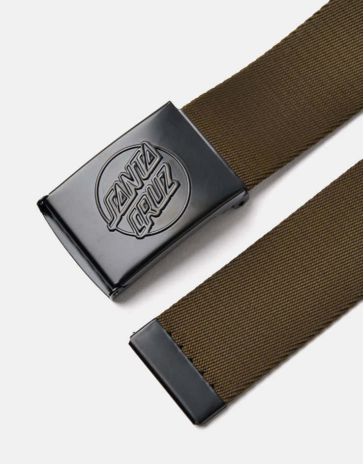Santa Cruz Opus Dot Embossed Web Belt - Uniform Green