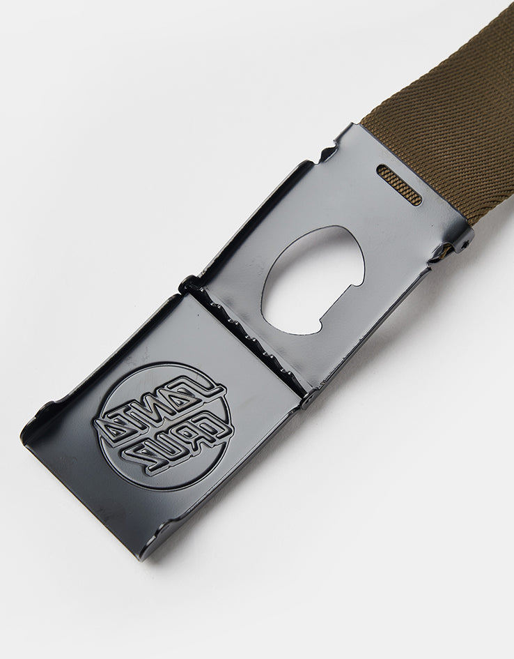 Santa Cruz Opus Dot Embossed Web Belt - Uniform Green