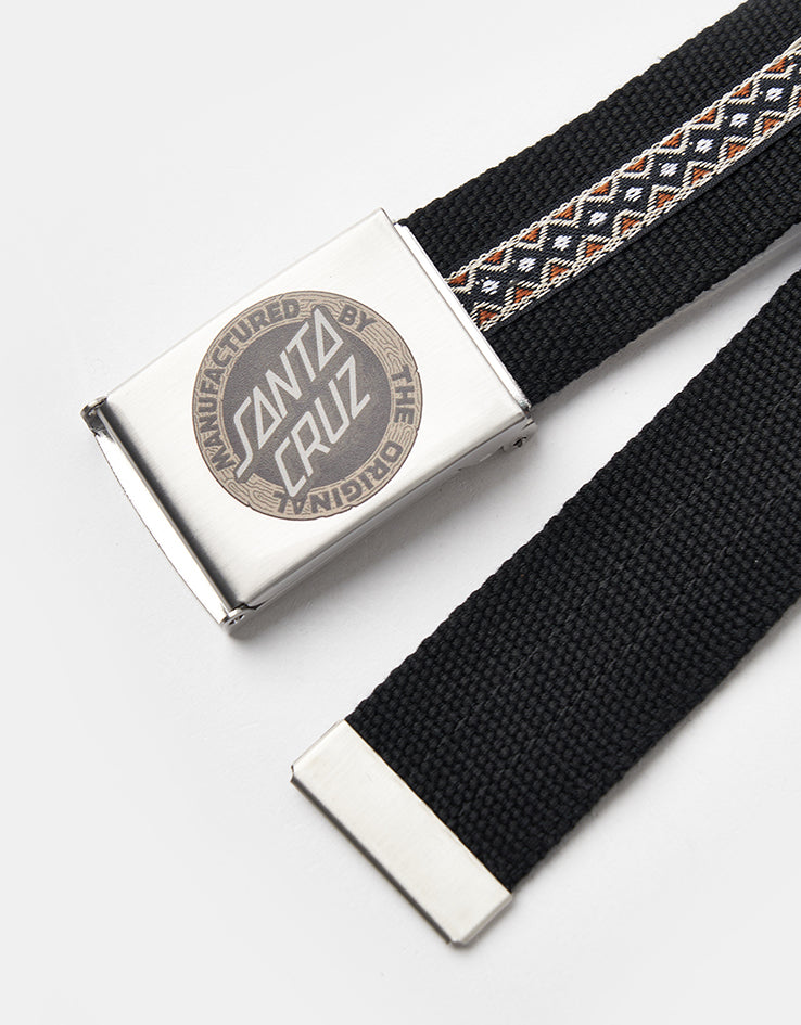 Santa Cruz Carved MFG Web Belt - Black
