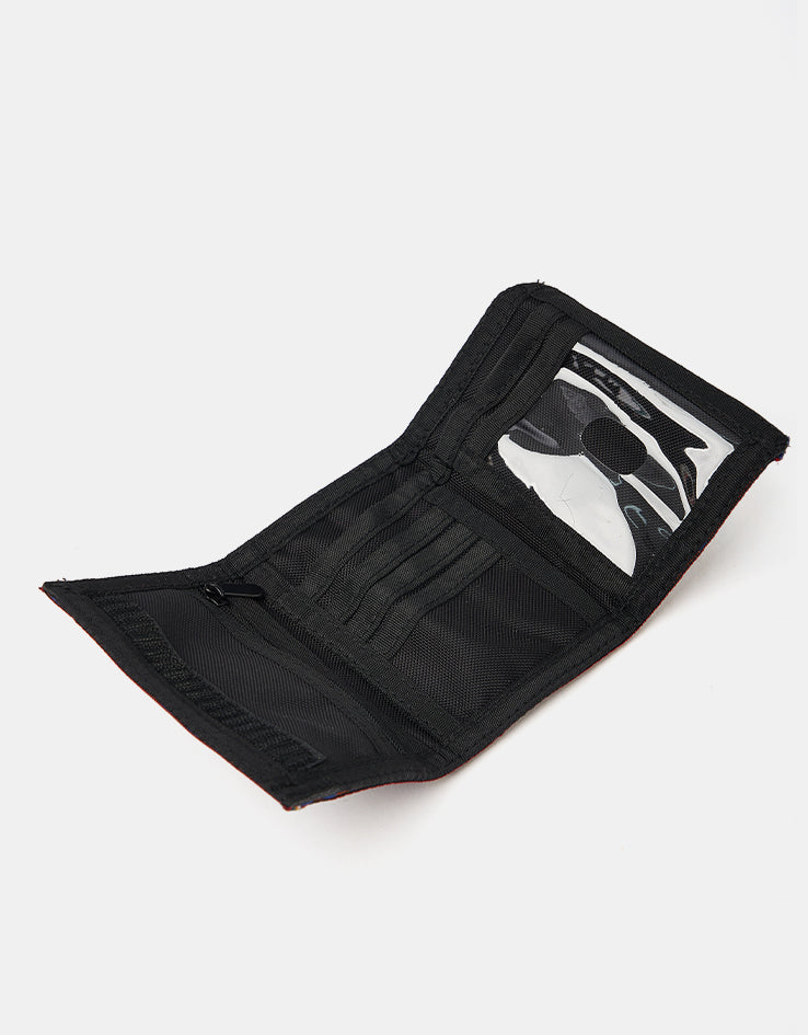 Santa Cruz Carved MFG Tri-Fold Velcro Wallet - Black