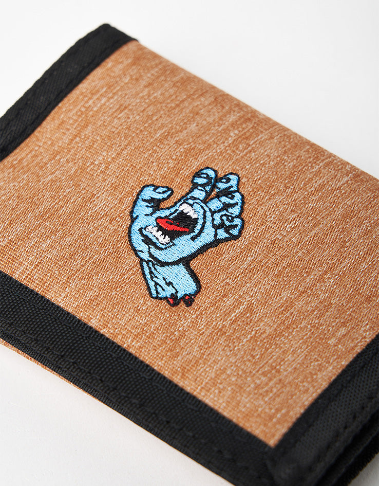 Santa Cruz Mini Hand Tri-Fold Velcro Wallet - Biscuit