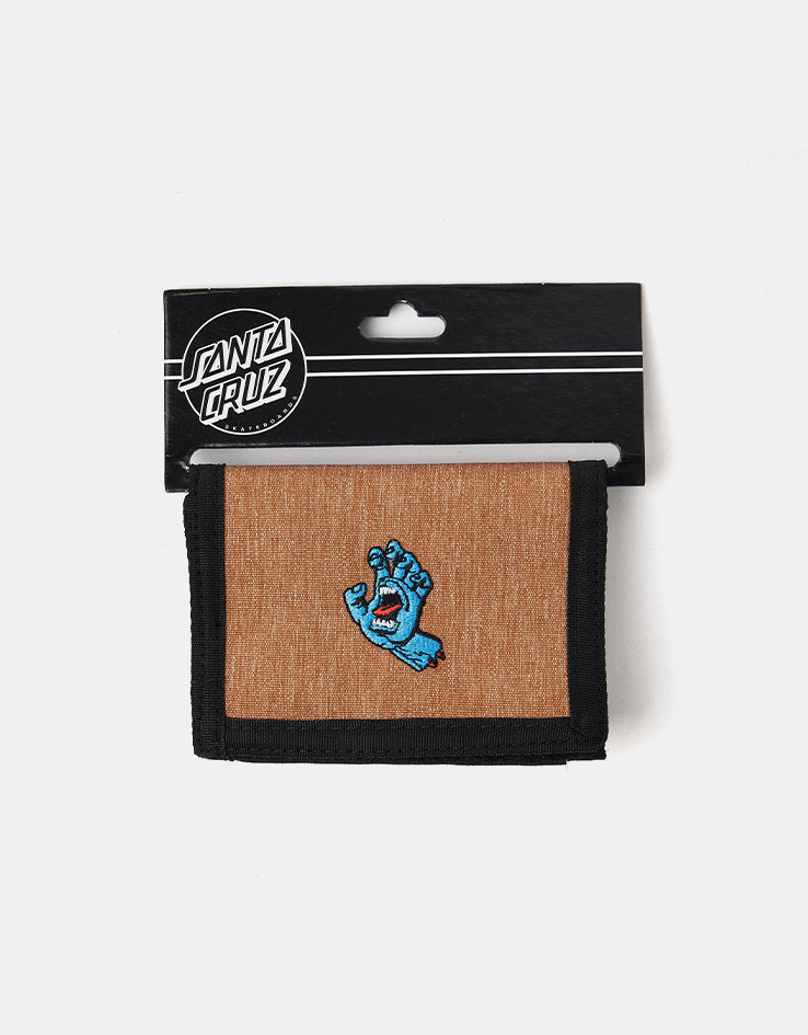 Santa Cruz Mini Hand Tri-Fold Velcro Wallet - Biscuit