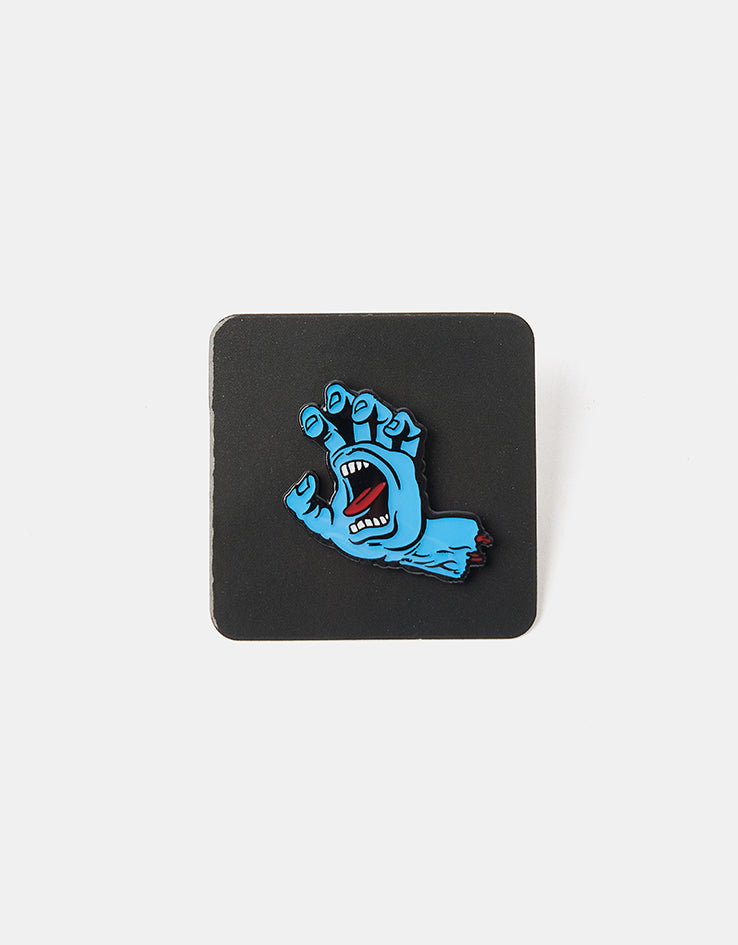 Santa Cruz Screaming Hand Pin Badge - Blue