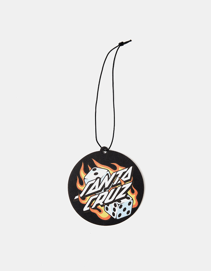 Santa Cruz Flaming Dice Air Freshener - Orange