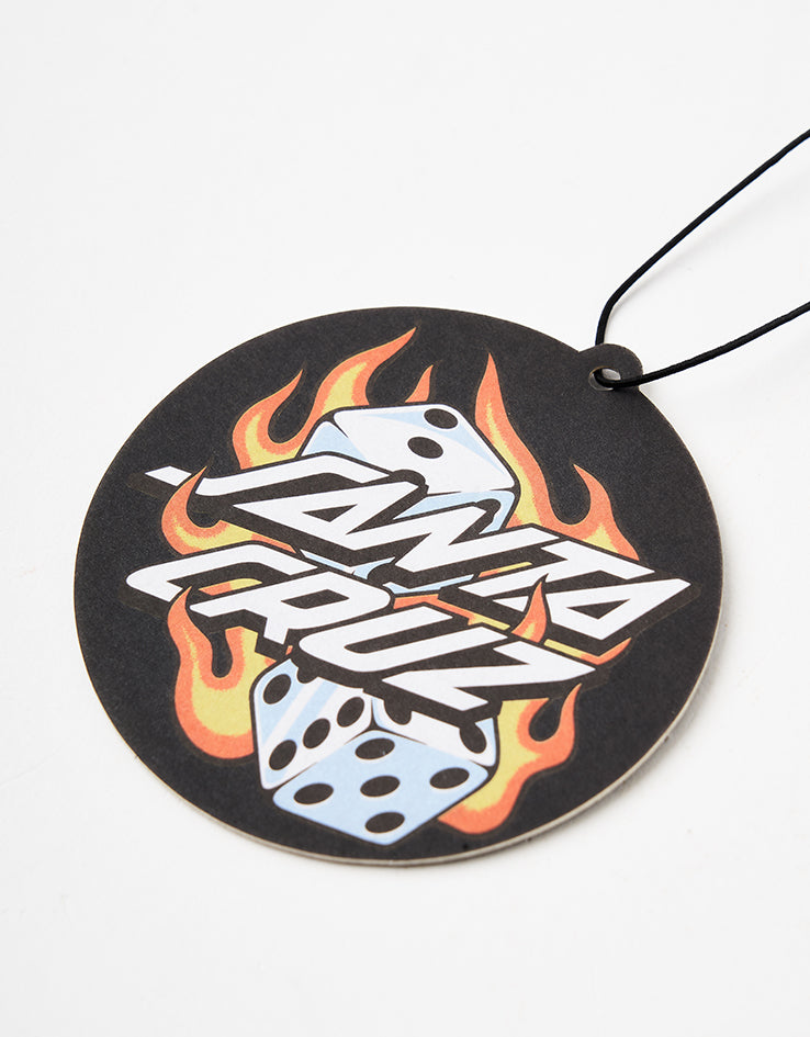 Santa Cruz Flaming Dice Air Freshener - Orange