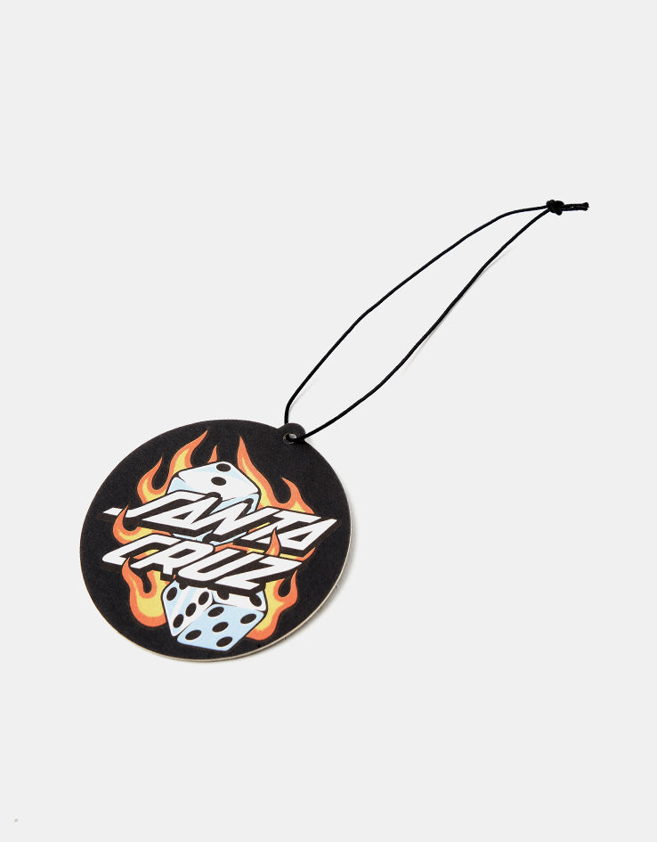 Santa Cruz Flaming Dice Air Freshener - Orange