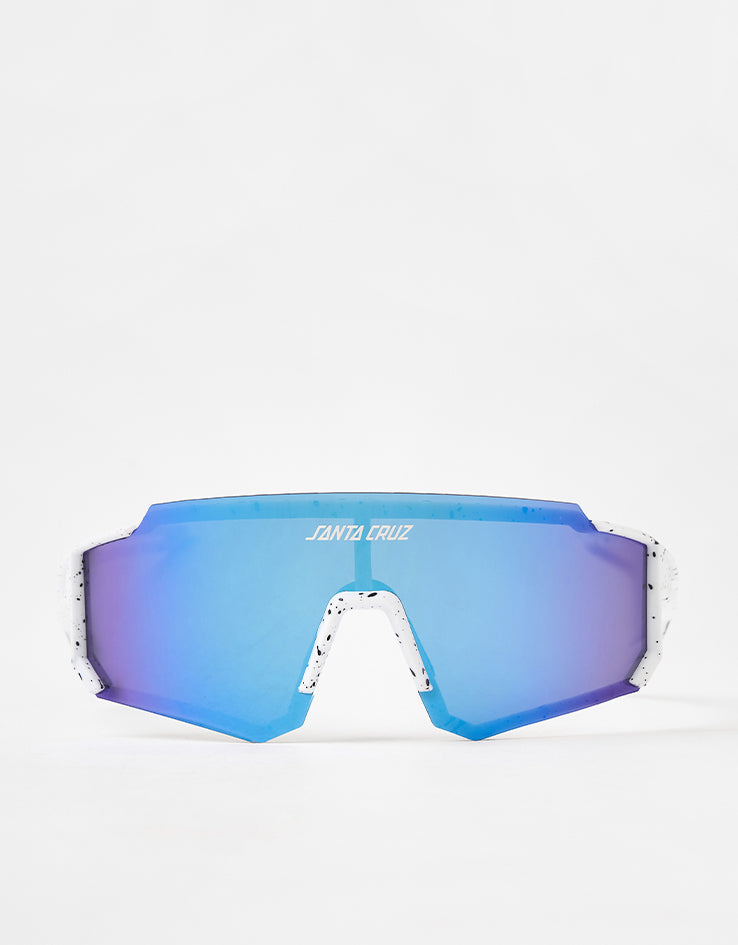 Santa Cruz Strip Racer Sunglasses - White/Blue