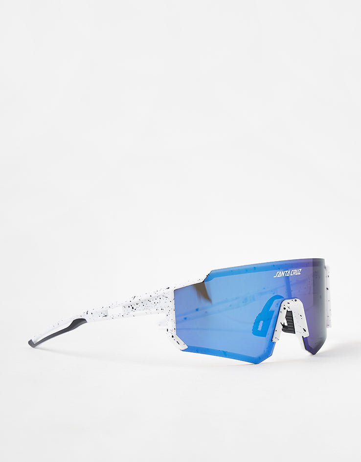 Santa Cruz Strip Racer Sunglasses - White/Blue