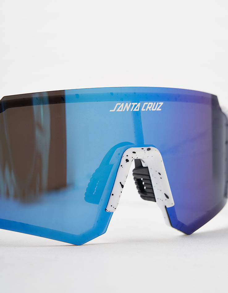 Santa Cruz Strip Racer Sunglasses - White/Blue
