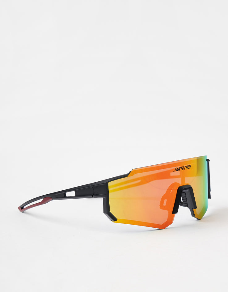 Santa Cruz Strip Racer Sunglasses - Black/Orange-Red