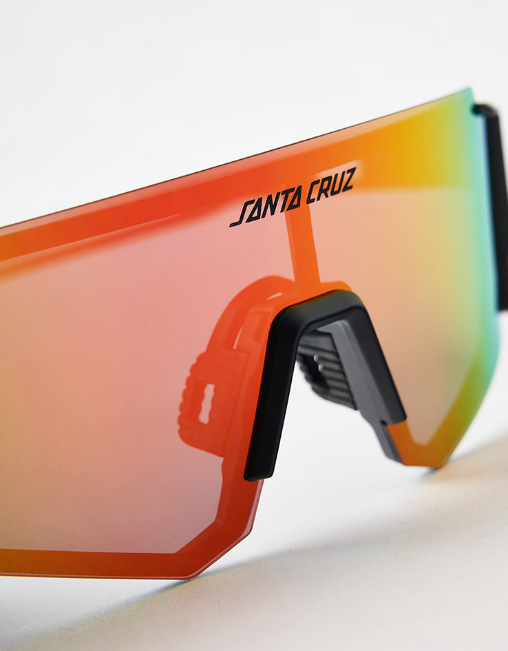 Santa Cruz Strip Racer Sunglasses - Black/Orange-Red
