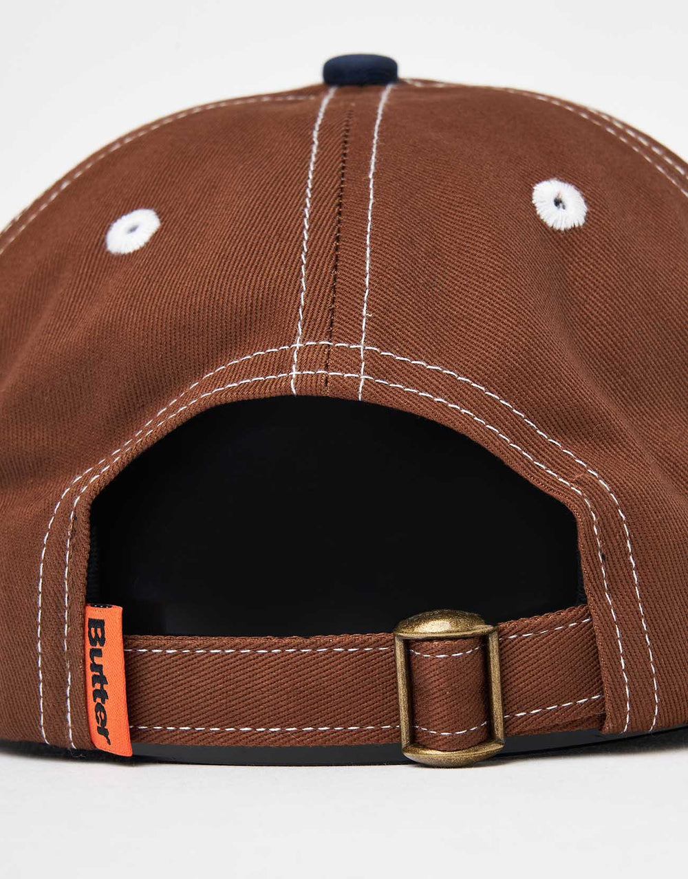 Butter Goods Warped 6 Panel Cap - Brown/Navy