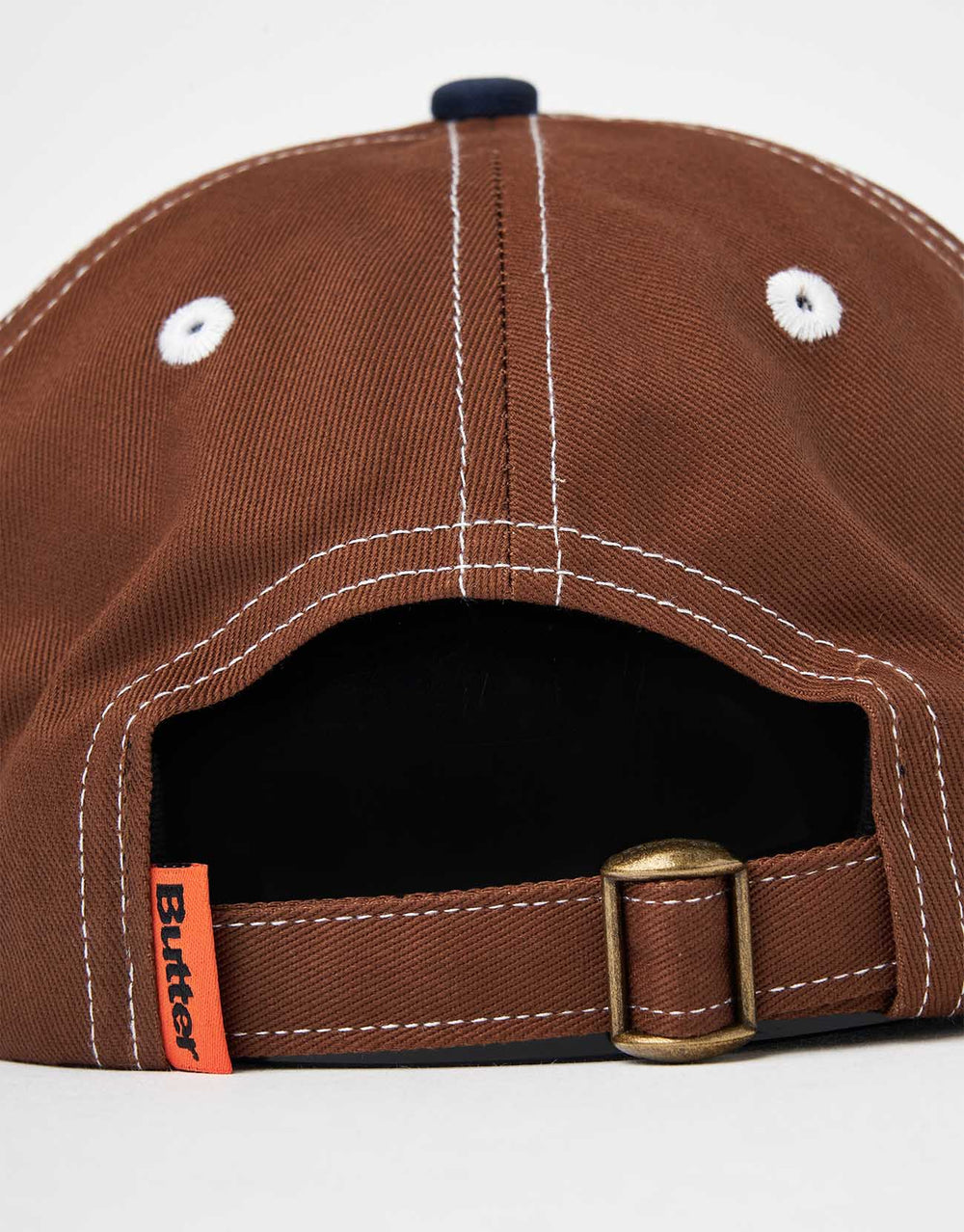 Butter Goods Warped 6 Panel Cap - Brown/Navy