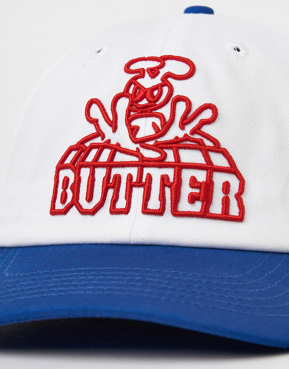 Butter Goods Alien 6 Panel Cap - White/Cobalt