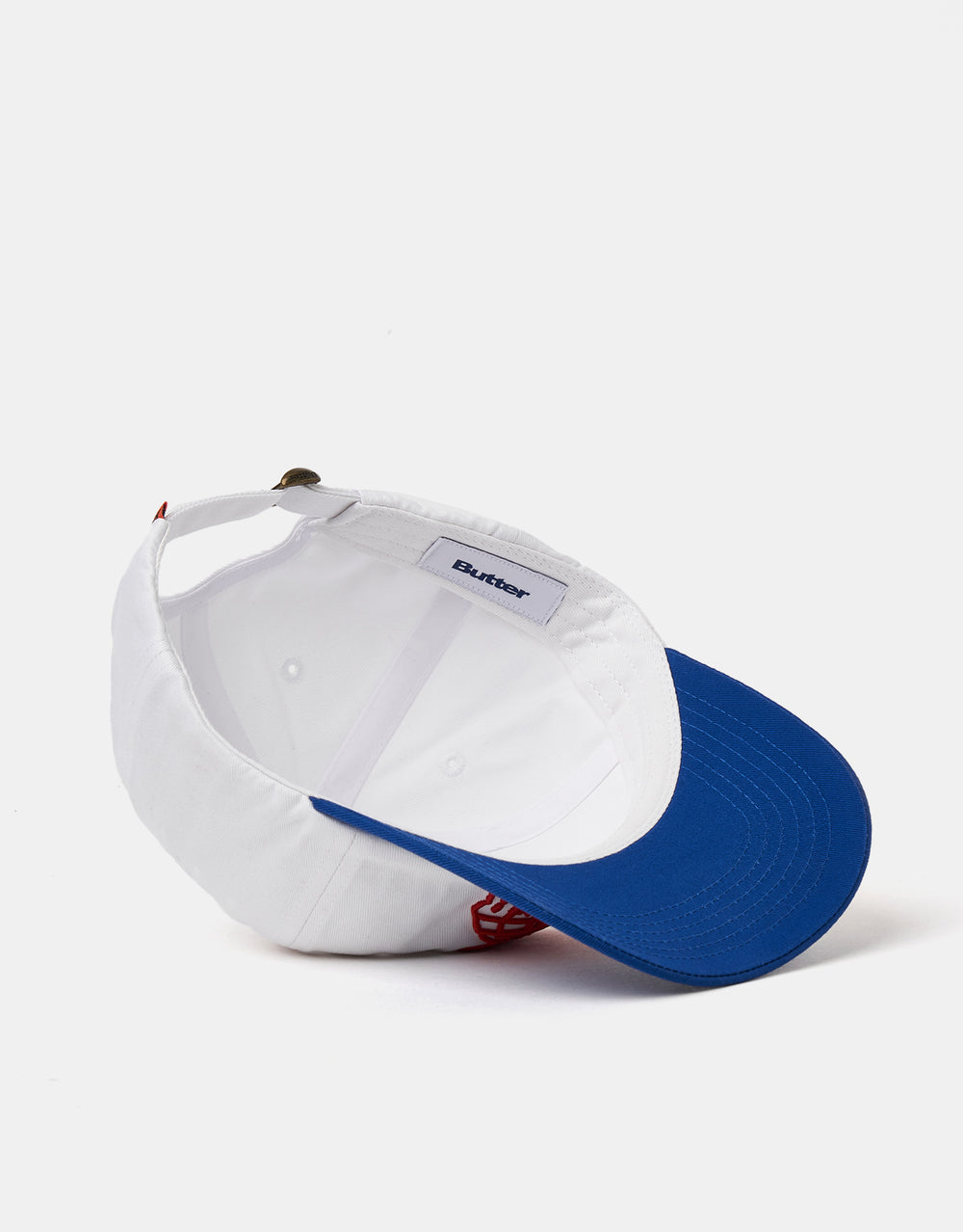 Butter Goods Alien 6 Panel Cap - White/Cobalt