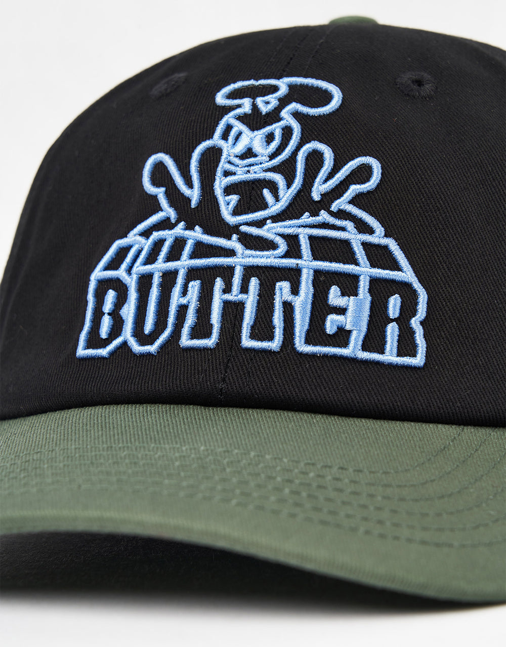 Butter Goods Alien 6 Panel Cap - Black/Sage