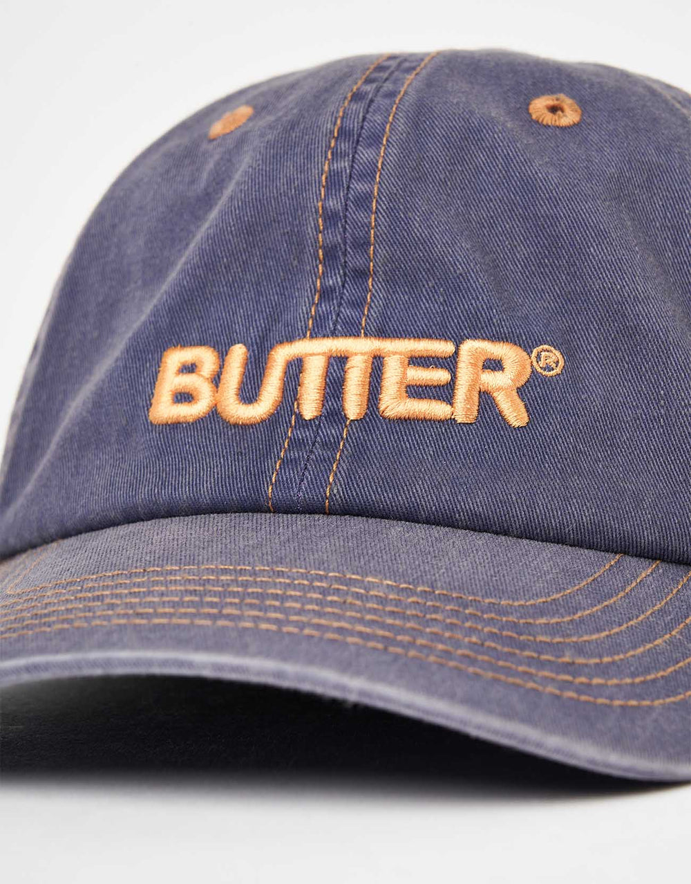 Butter Goods Rounded Logo 6 Panel Cap - Purple