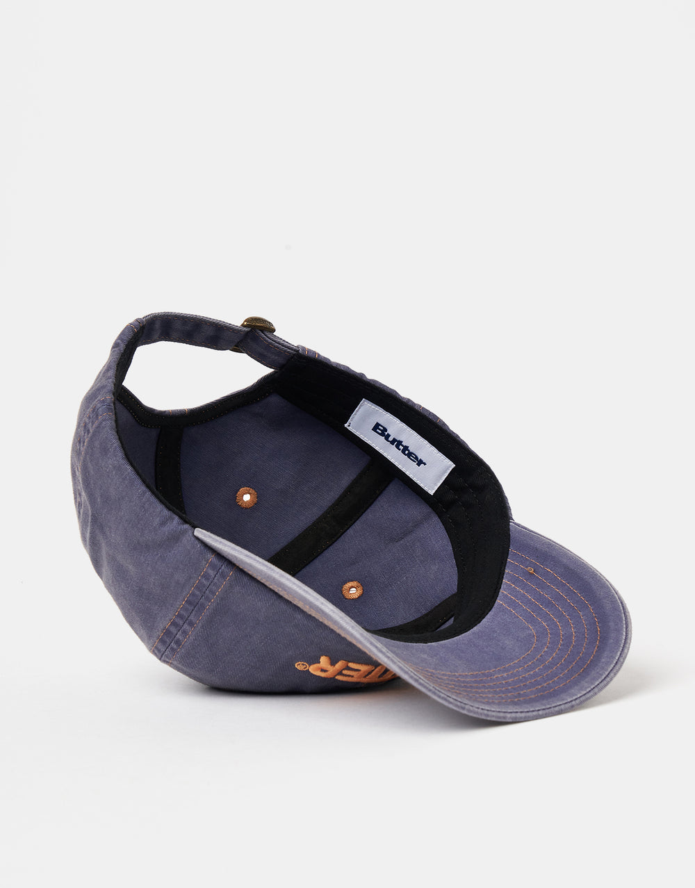 Butter Goods Rounded Logo 6 Panel Cap - Purple