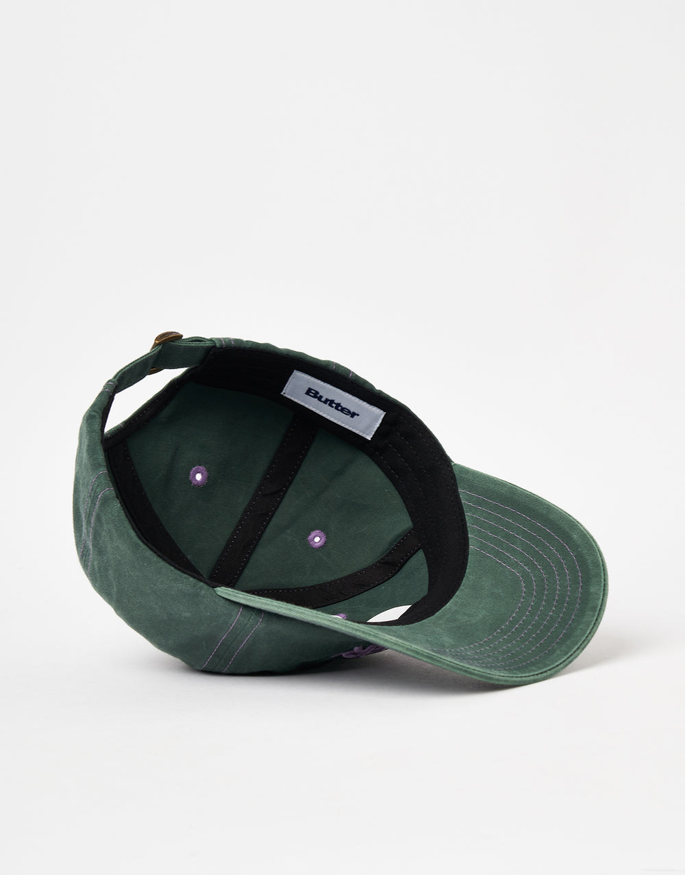 Butter Goods Rounded Logo 6 Panel Cap - Forest