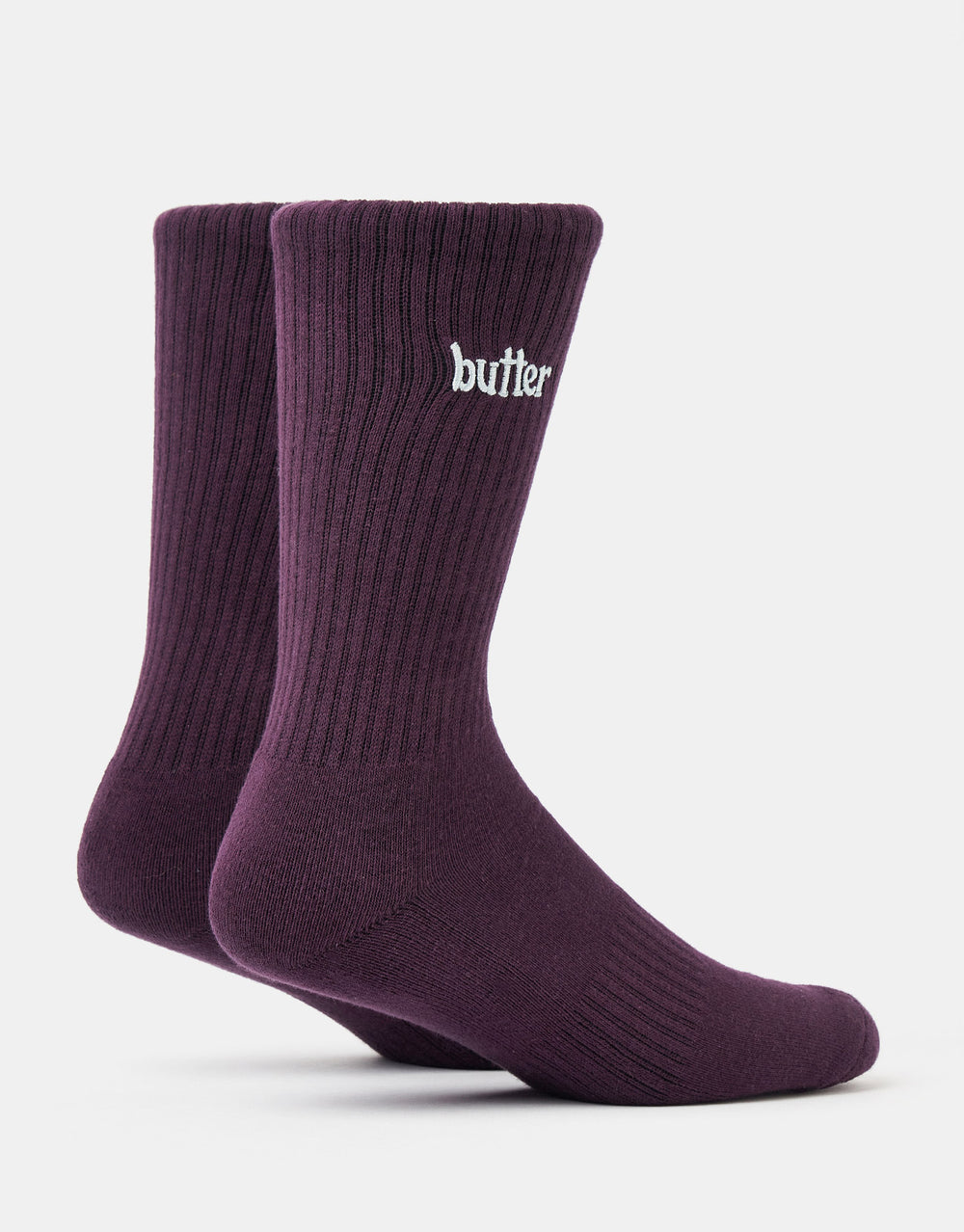 Butter Goods Basic Crew Socks - Plum