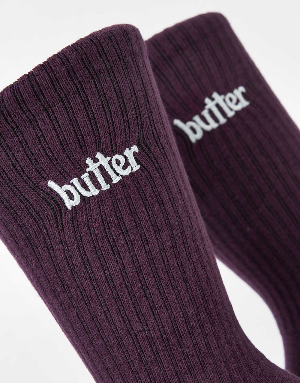 Butter Goods Basic Crew Socks - Plum