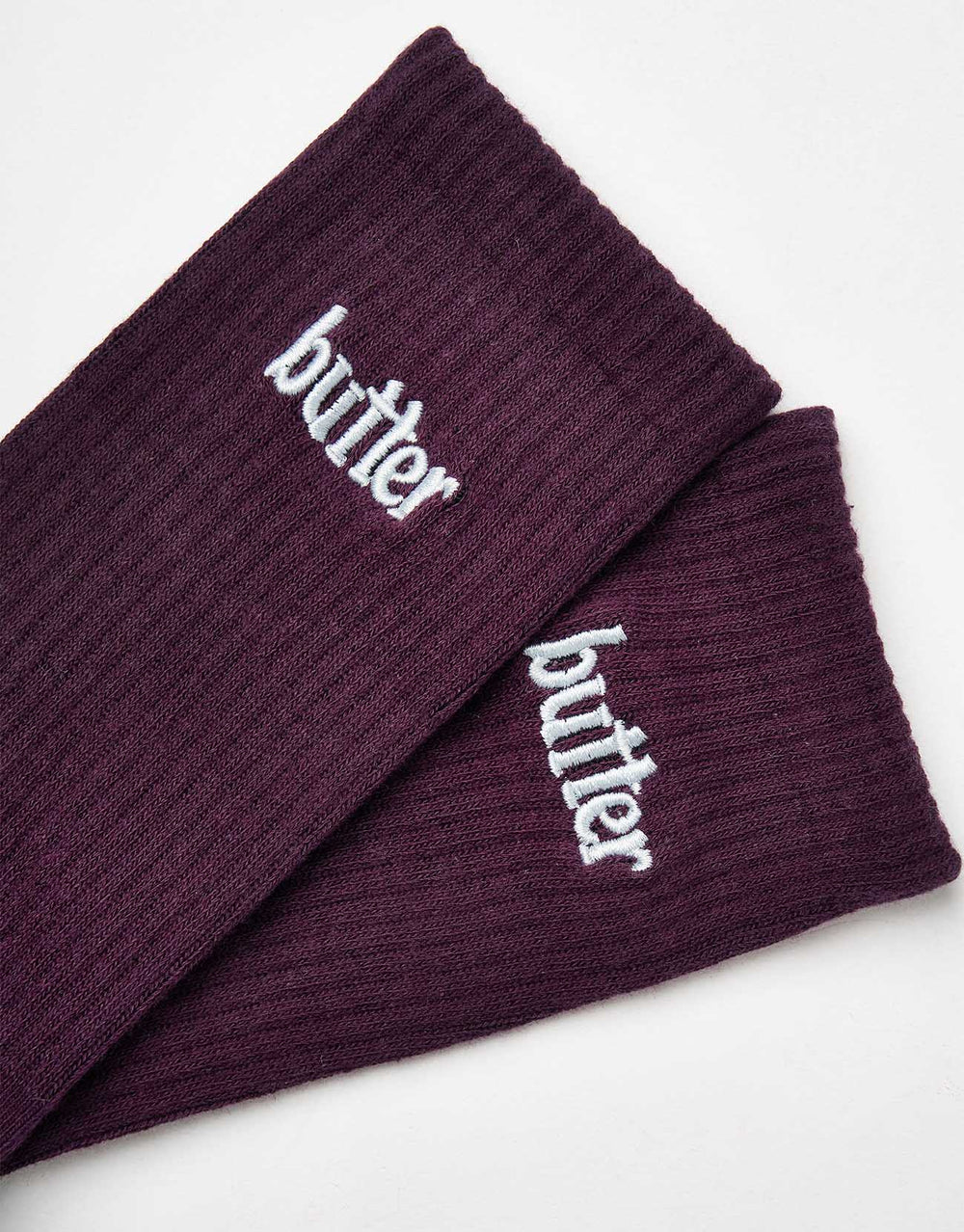 Butter Goods Basic Crew Socks - Plum
