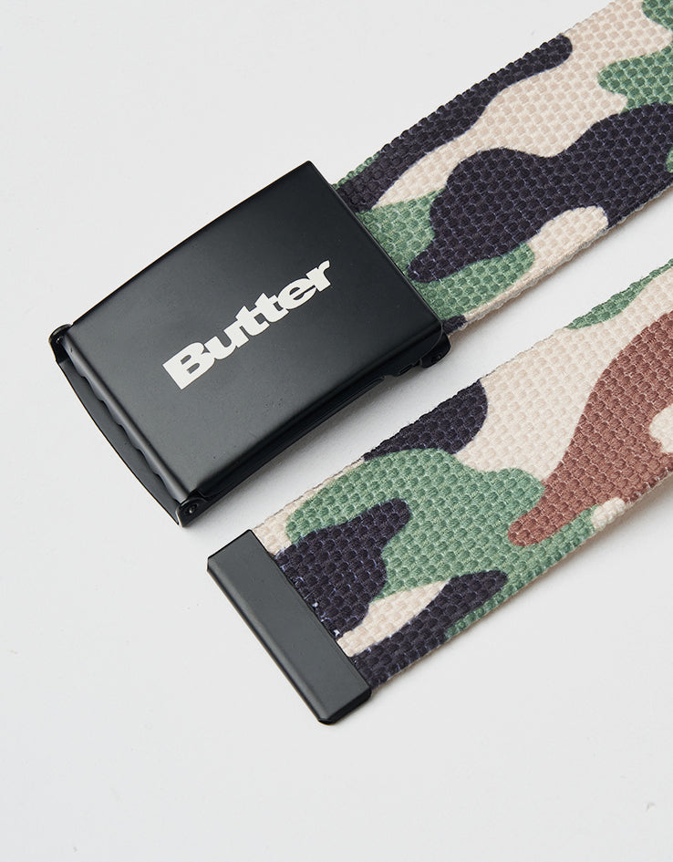 Butter Goods Logo Woven Web Belt - Desert Camo