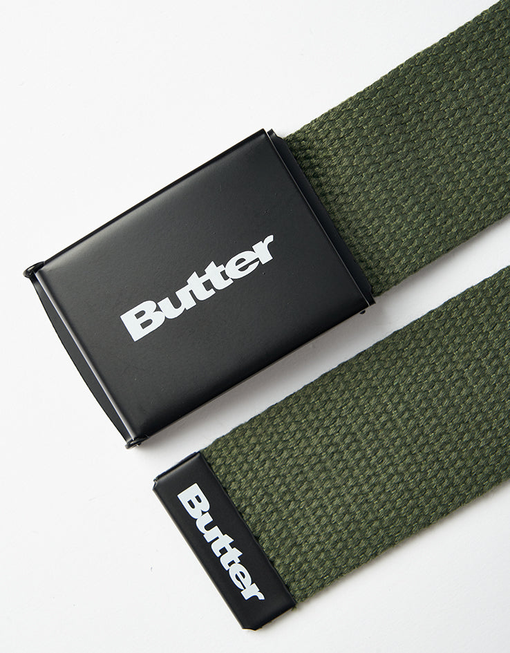 Butter Goods Logo Woven Web Belt - Safari