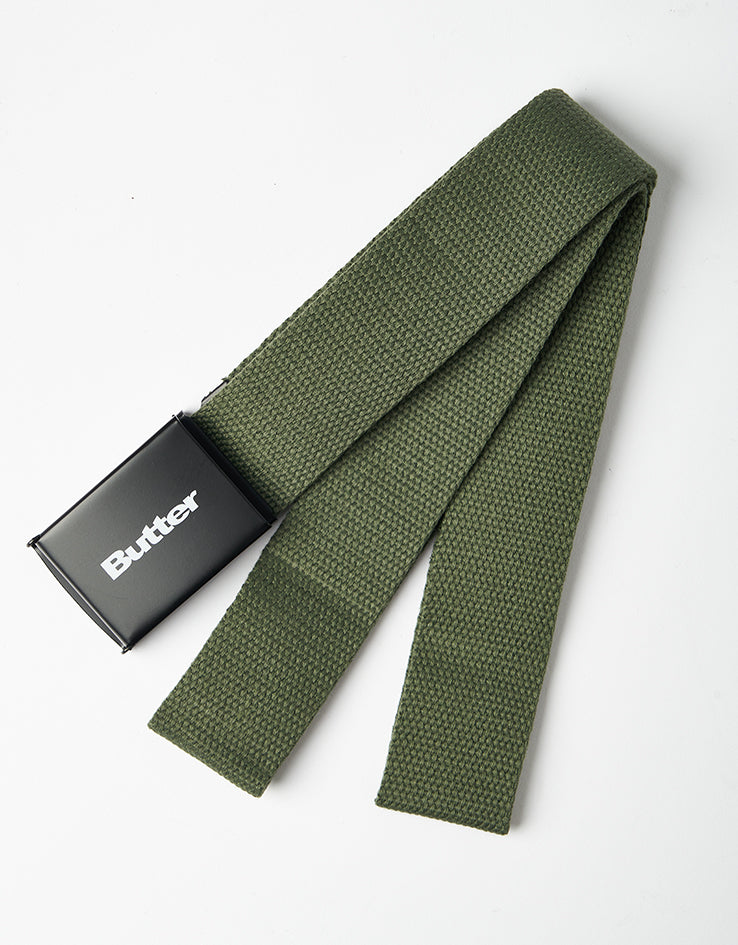 Butter Goods Logo Woven Web Belt - Safari