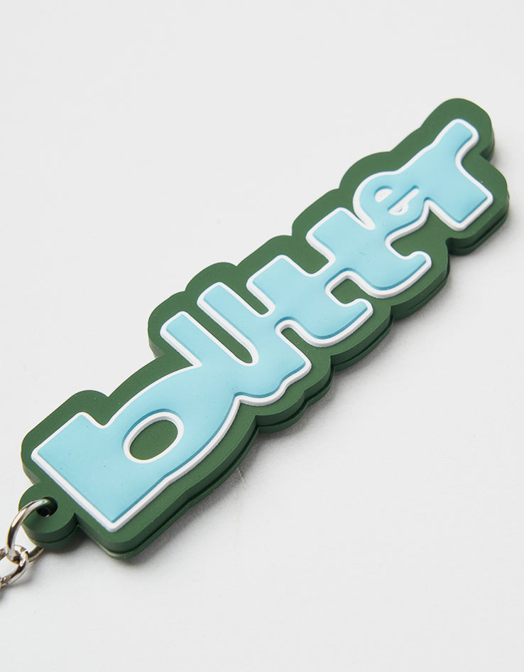 Butter Goods Warped Rubber Keychain - Green/Blue