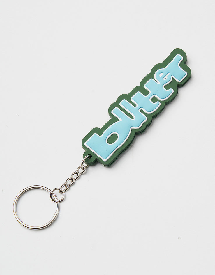 Butter Goods Warped Rubber Keychain - Green/Blue