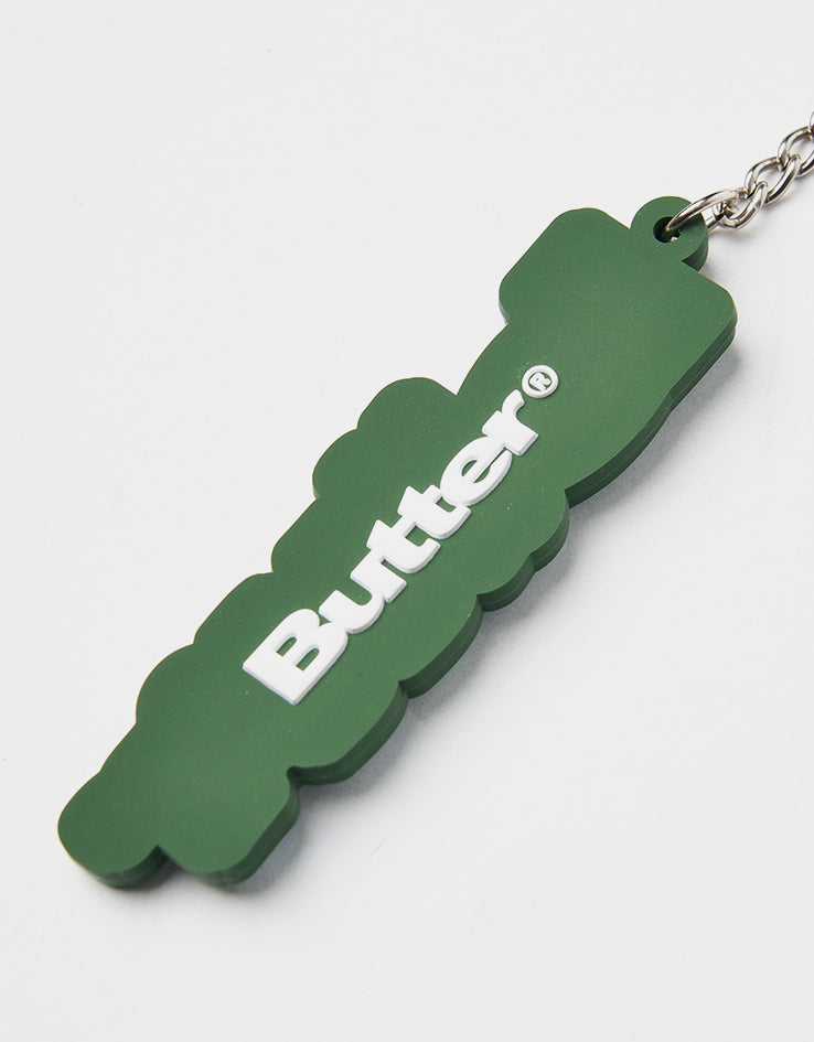 Butter Goods Warped Rubber Keychain - Green/Blue