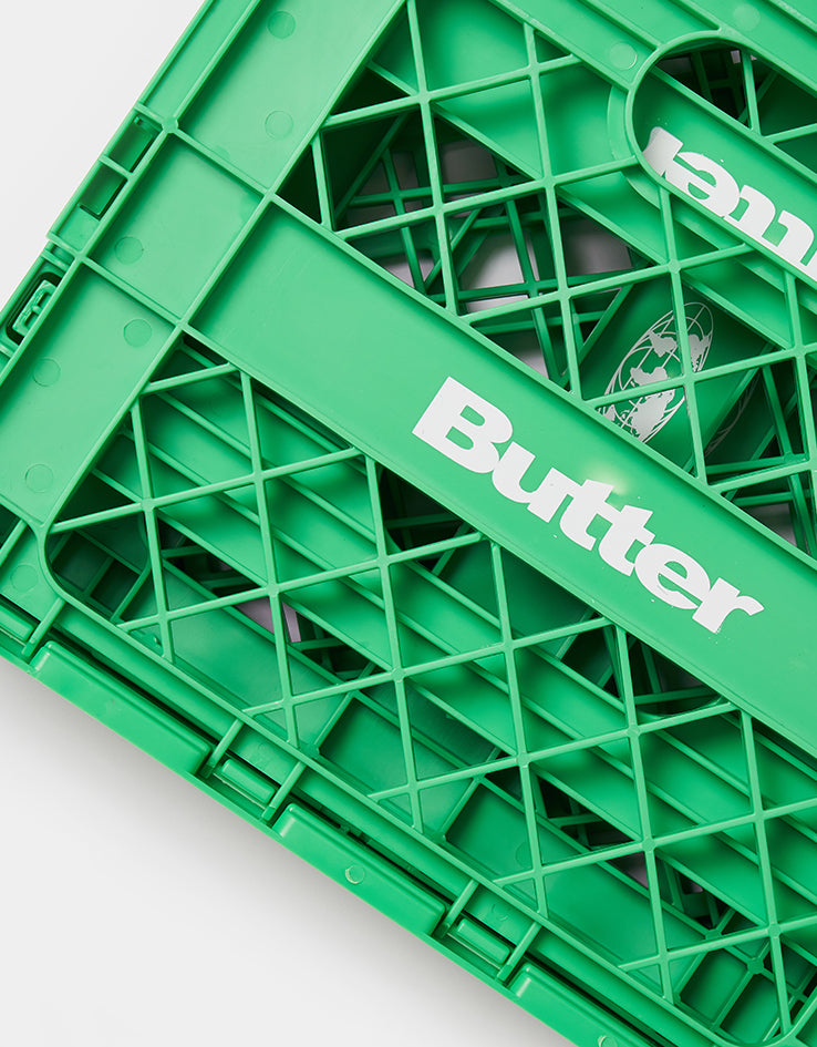Butter Goods Collapsable Record Crate - Green