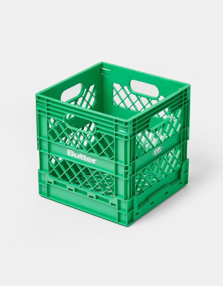 Butter Goods Collapsable Record Crate - Green