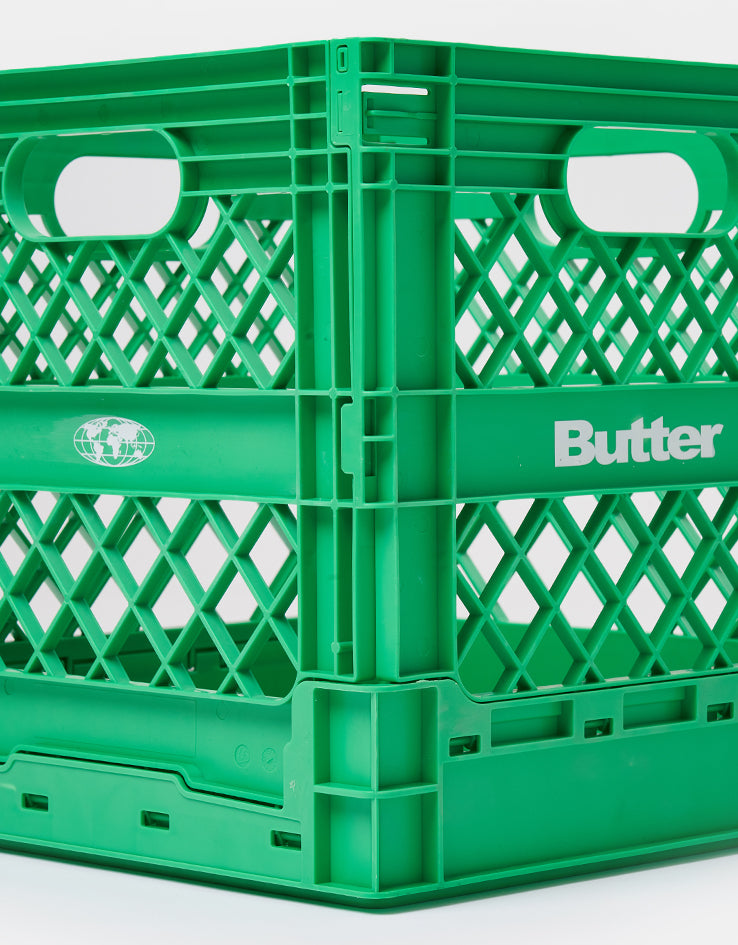 Butter Goods Collapsable Record Crate - Green