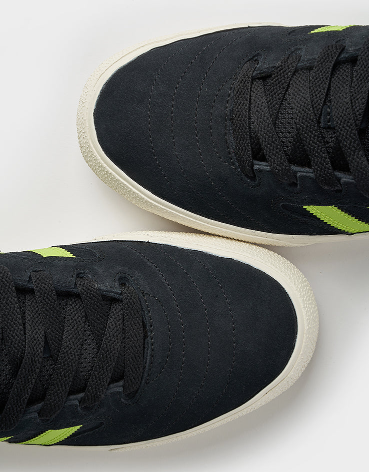 adidas Busenitz Vulc II Skate Shoes - Core Black/Solar Lime/Gold Metallic