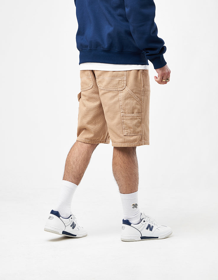 Route One Canvas Carpenter Shorts - Khaki