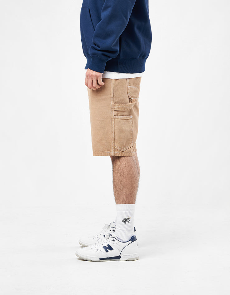 Route One Canvas Carpenter Shorts - Khaki