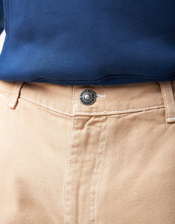Route One Canvas Carpenter Shorts - Khaki
