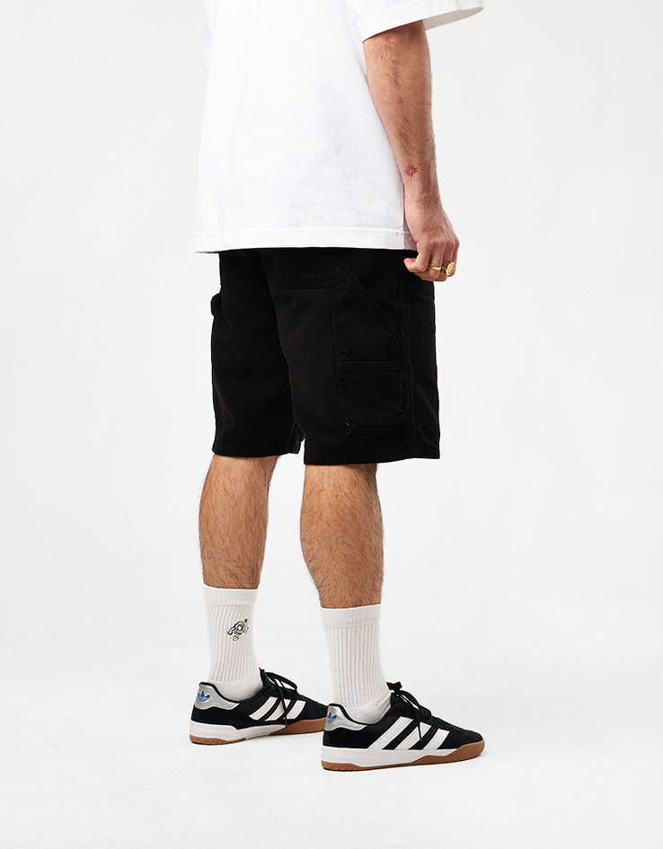 Route One Canvas Carpenter Shorts - Washed Black