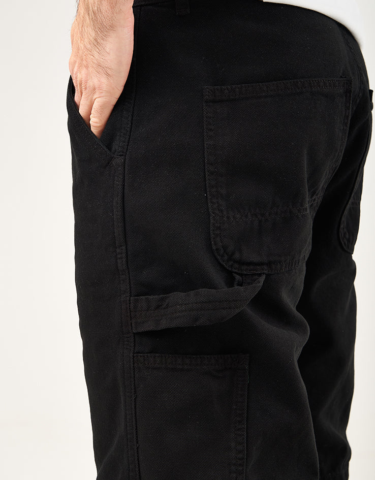 Route One Canvas Carpenter Shorts - Washed Black